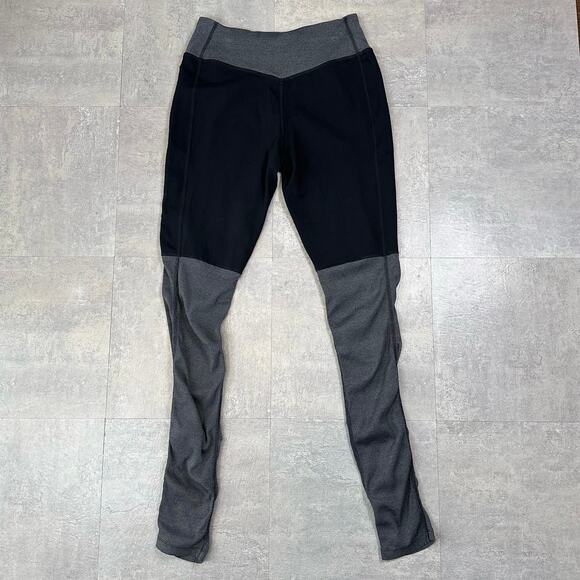 Nike Black Grey Dri Fit Legendary Ribbed Training Legging Womens Medium Mid Rise - Picture 12 of 13